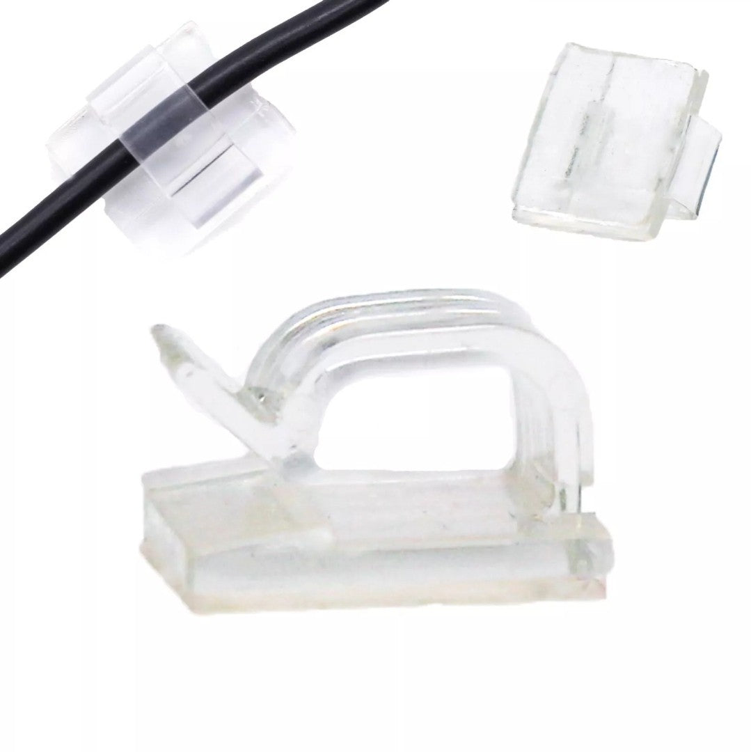 TRIXES 50PCS Cable Clips - Self Adhesive Clear Plastic Clips for Wires