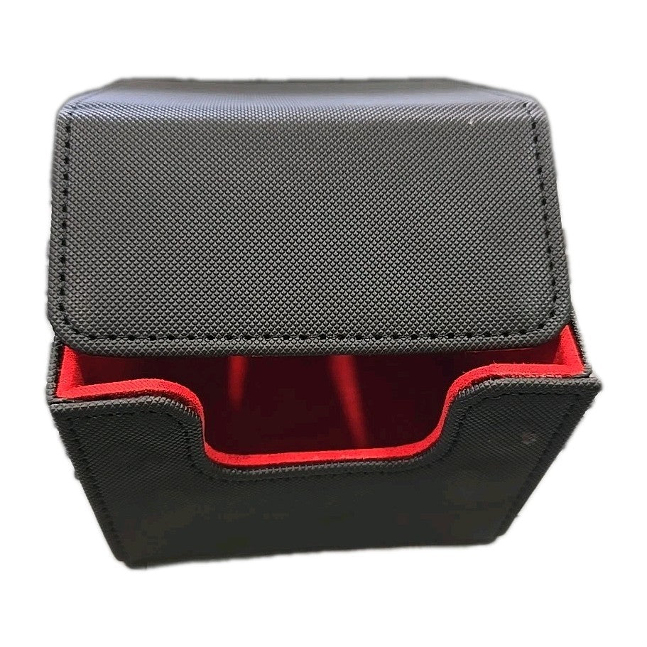 Premium Deck Boxes Card Holder - Strong Magnetic Clips - Single Black 