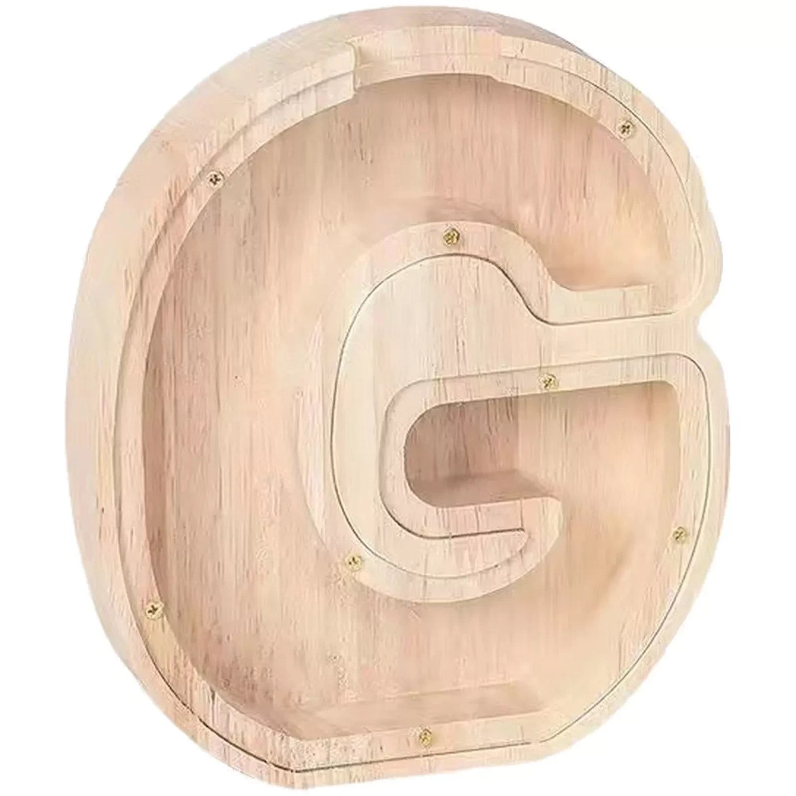 Wooden Letter Money Box A-Z - Standing Letters & Symbols Coin Saving Boxes