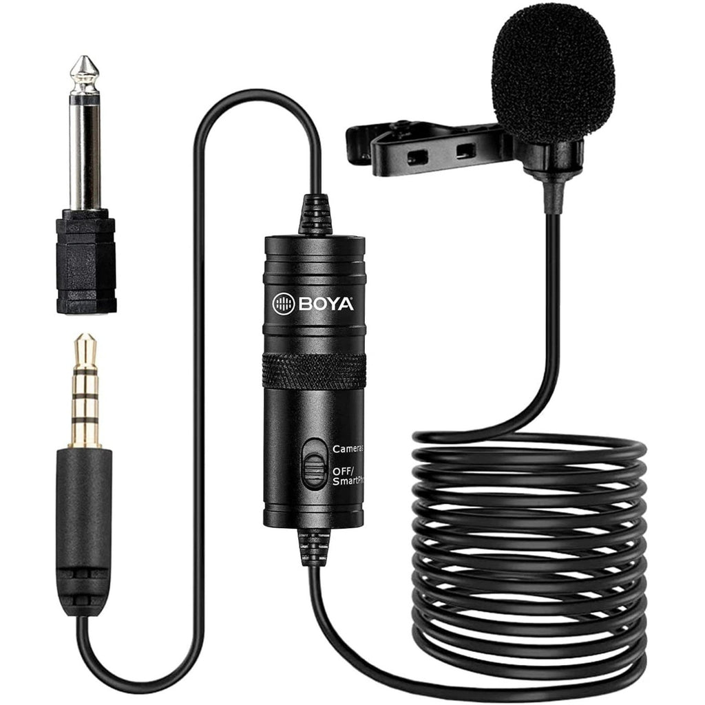 Fovitec Clip On Microphone for TikTok, YouTube, Podcast & DSLR Cameras,Phones