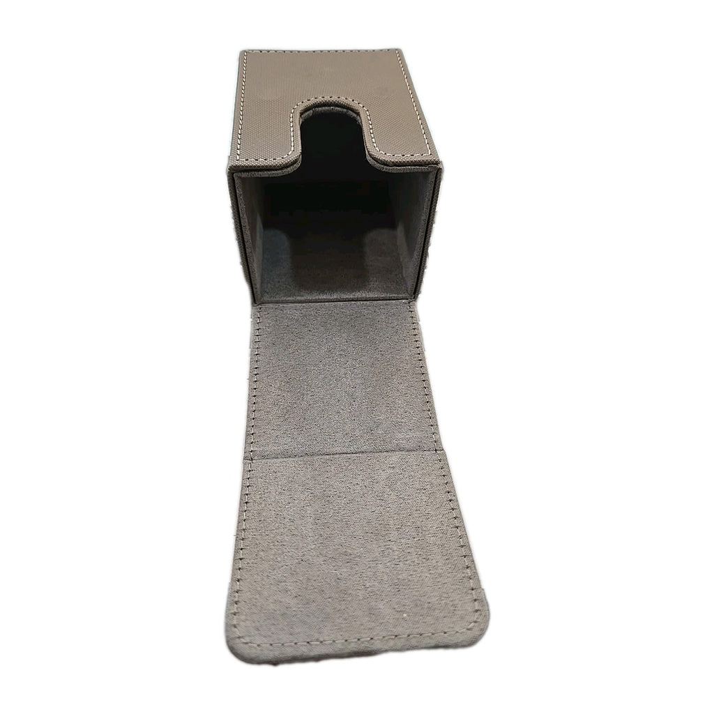 Premium Deck Boxes Card Holder - Strong Magnetic Clips - Single Grey 