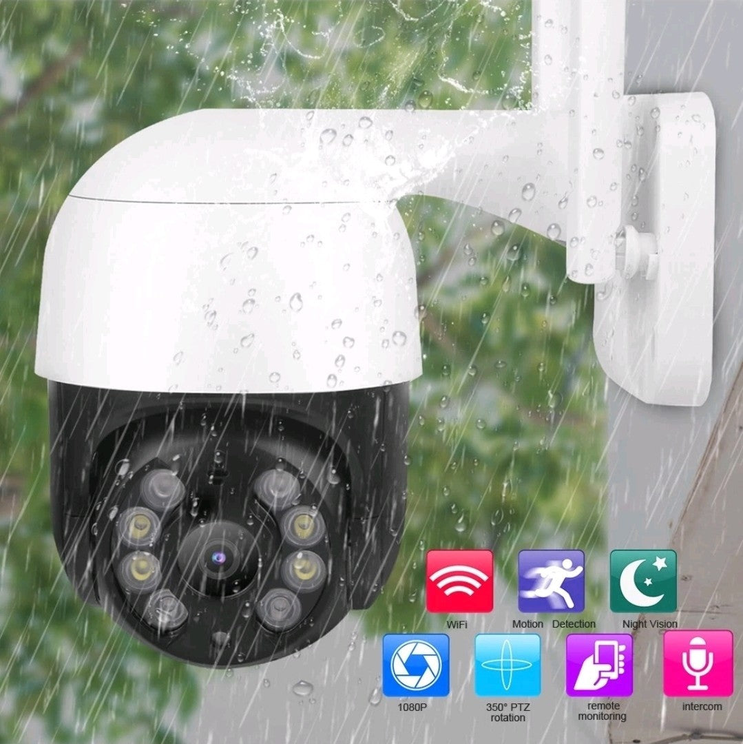 1080P WiFi PTZ Security Camera Outdoor Night Vision 2-W Audio Motion Detect CCTV