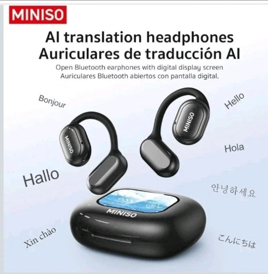 MINISO X30 Wireless AI Translation Earbuds Open Ear Bluetooth Headphones 30H