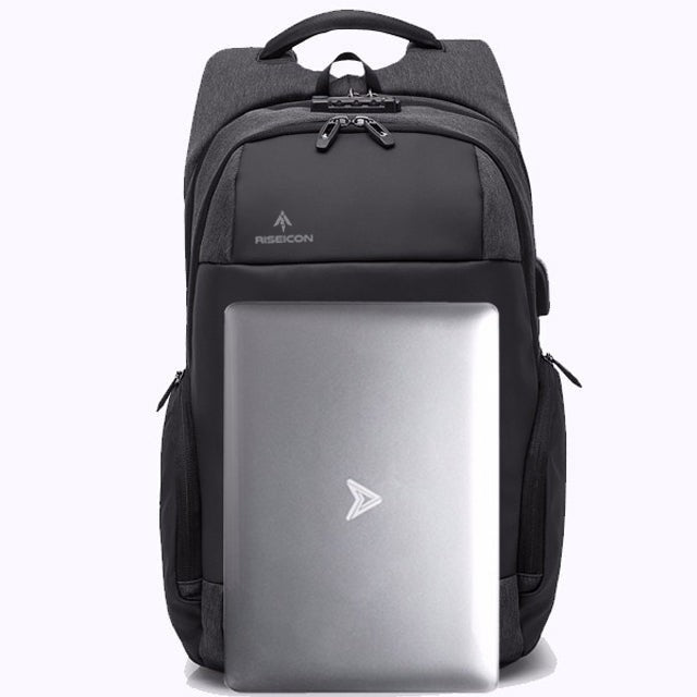 New Riseicon Liberty 1 Black  Anti theft USB charging waterproof laptop backpack