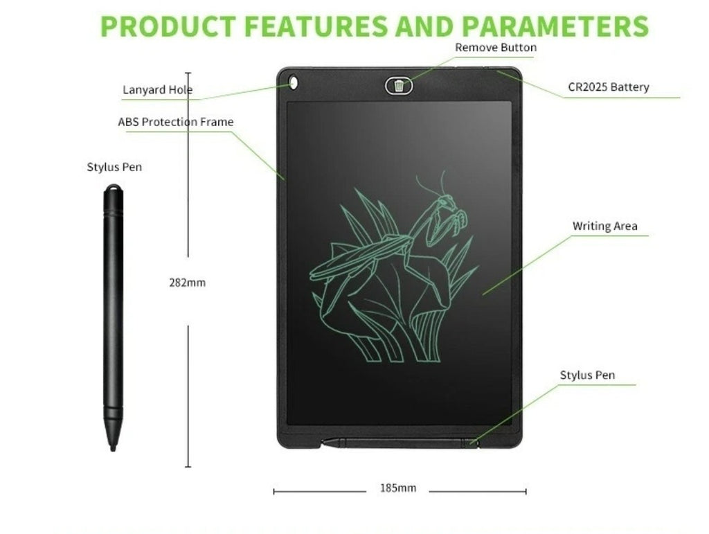 X3 Electronic Digital LCD Writing Tablet Drawing Board Graphics Kids Gift Fun UK