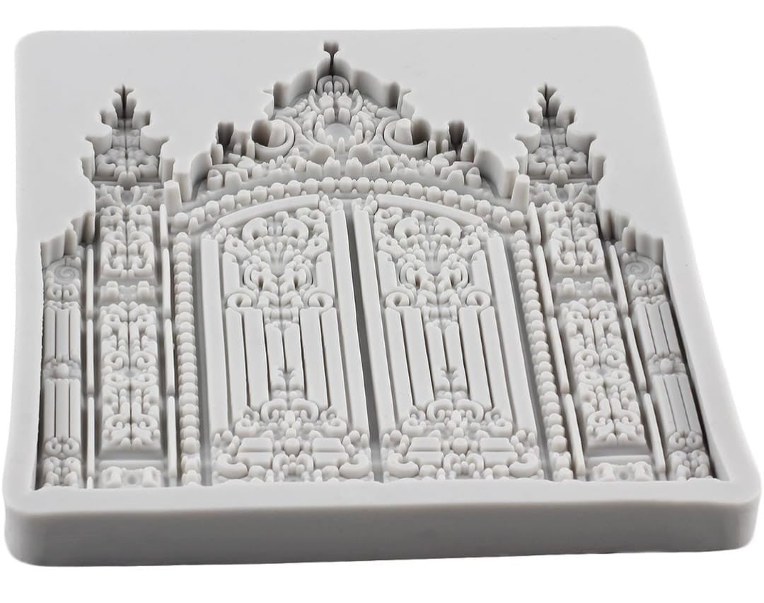 Castle Gate Silicone Fondant Mold For Cake Decorating/ Cupcake Topper 