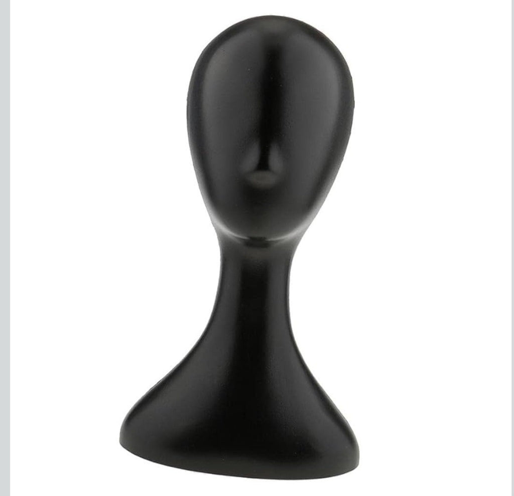 Abstract  Manikin Head for Hat Headset/Glasses /Hair Display Stand BLACK COLOUR