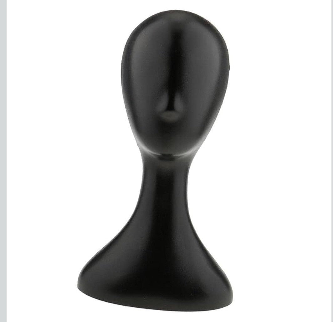 Abstract  Manikin Head for Hat Headset/Glasses /Hair Display Stand BLACK COLOUR