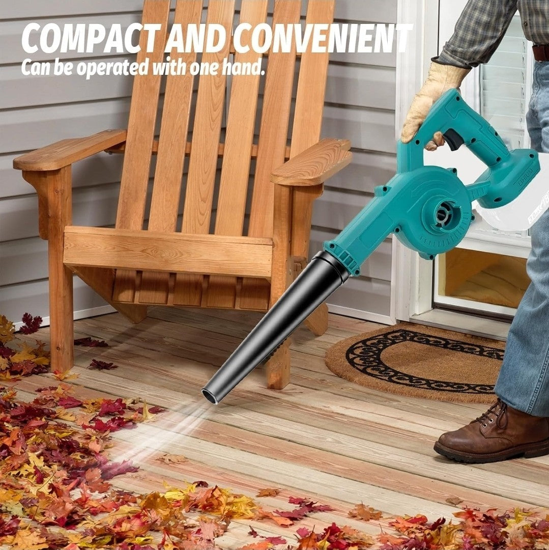 18V Rechargable Cordless Leaf Blower & Vacuume For Garden x2 Batteries Included