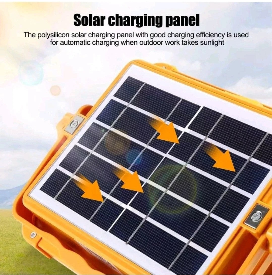 2000W Rechargeable LED Work Light Solar Cordless Portable Floodlight USB 4 Modes
