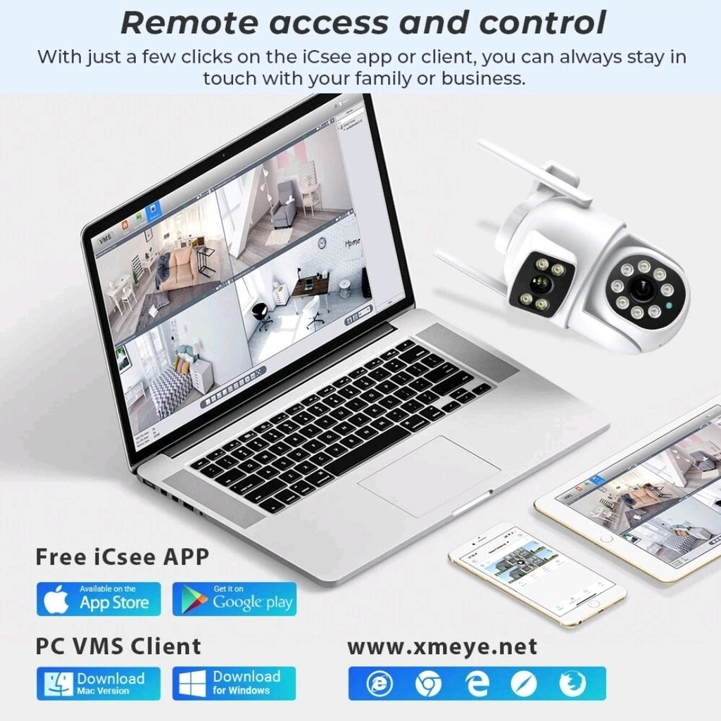 Wireless 8MP 4K IP Camera WIFI Outdoor CCTV HD PTZ Smart  Security IR Camera 