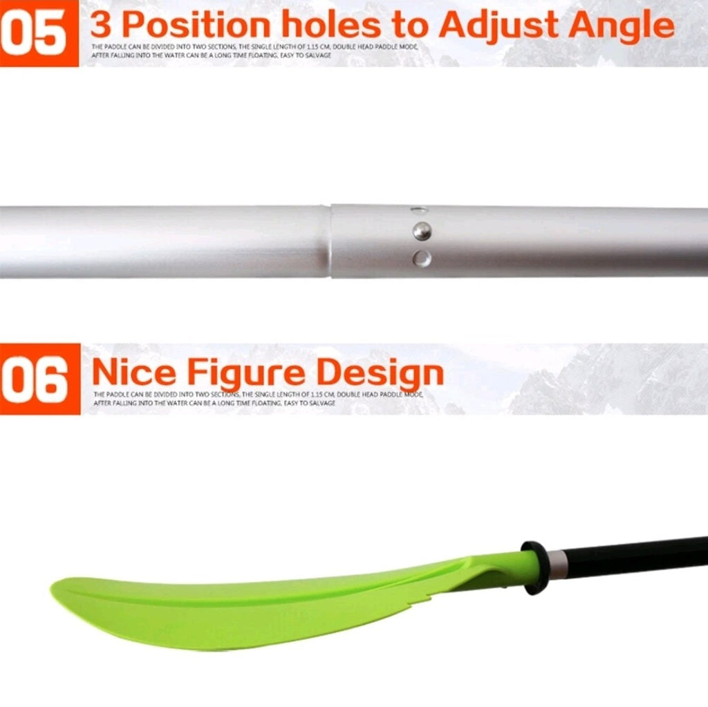 Professional Kayak Paddle Asymmetrical Floating Oar Aluminium Paddle 220cm Blue