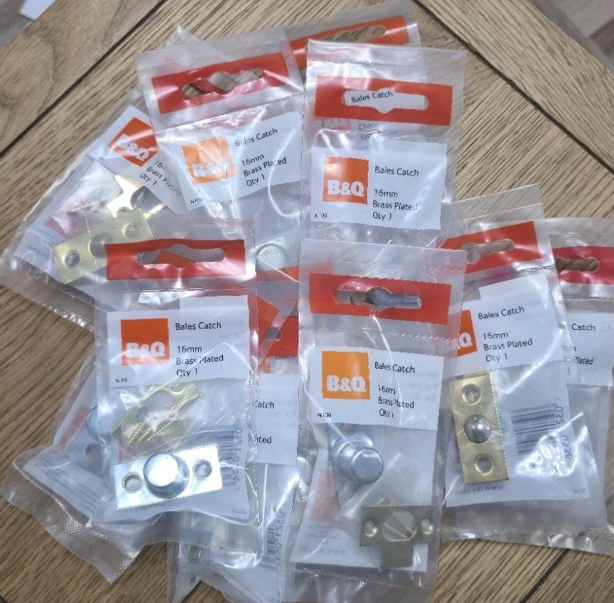 11 Packs Roller Ball Bales Catch Spring Loaded Door Mortice Latch Polished Brass