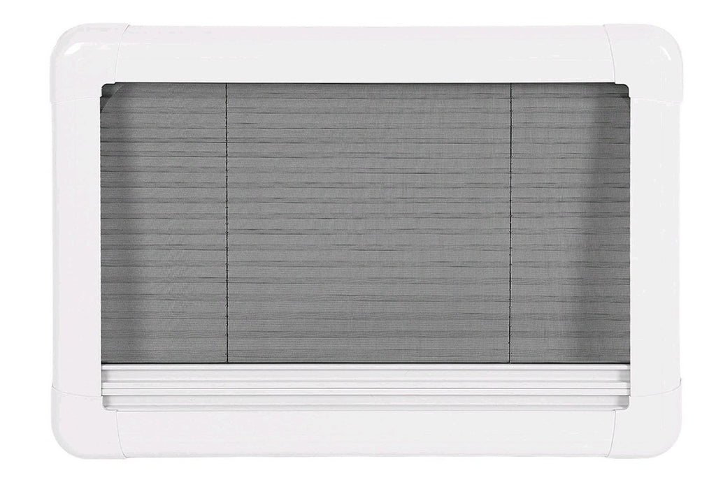 RV Pleated Interior Window Blind 106x56cm Privacy Curtain with Insect Screen