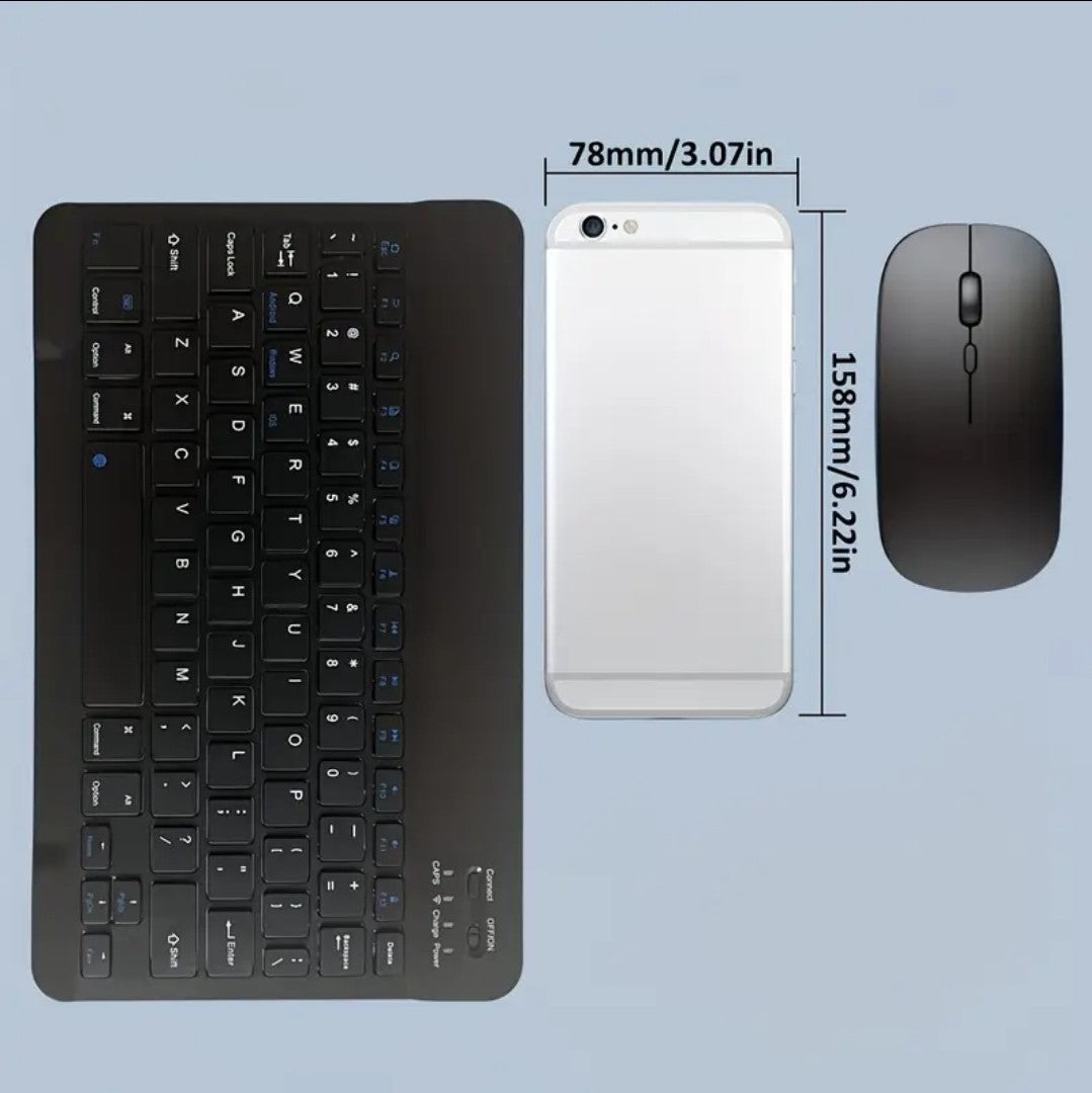 Rechargeable Wireless Bluetooth Keyboard & Mouse Combo–Ultra Slim Silent Typing 