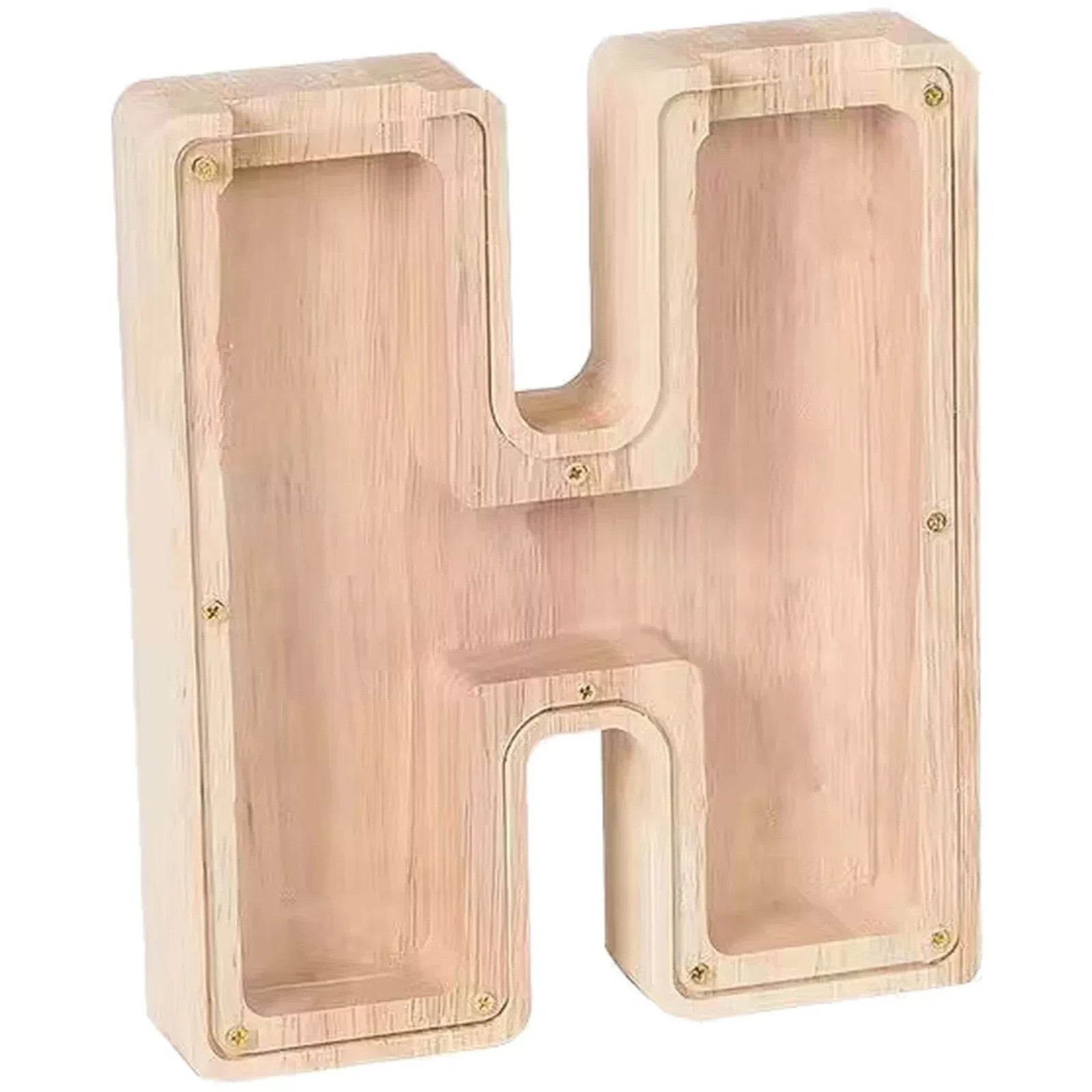 Wooden Letter Money Box A-Z - Standing Letters & Symbols Coin Saving Boxes