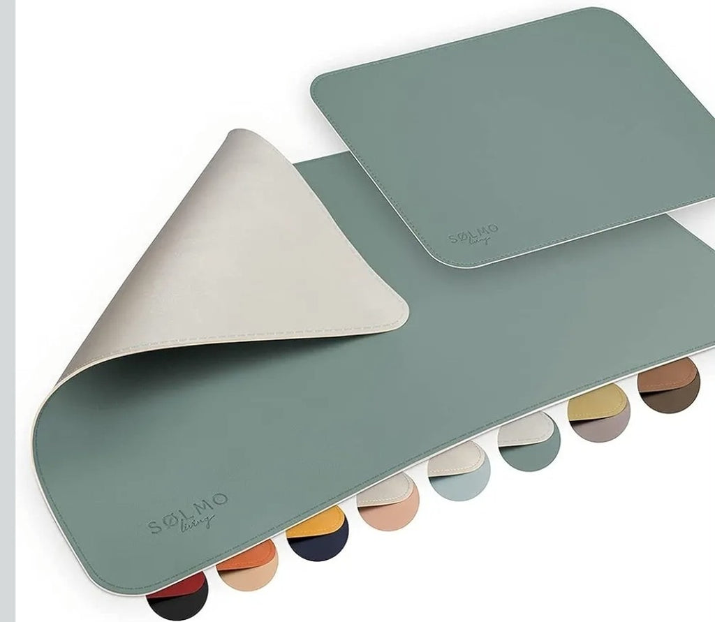 Solmo Waterproof PU Leather Desk & Mouse Mat Pad For Computer Laptop 85x40cm