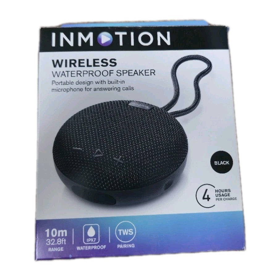 INMotion Portable Bluetooth Speaker 5W TWS Wireless Stereo Waterproof Black 3.7V