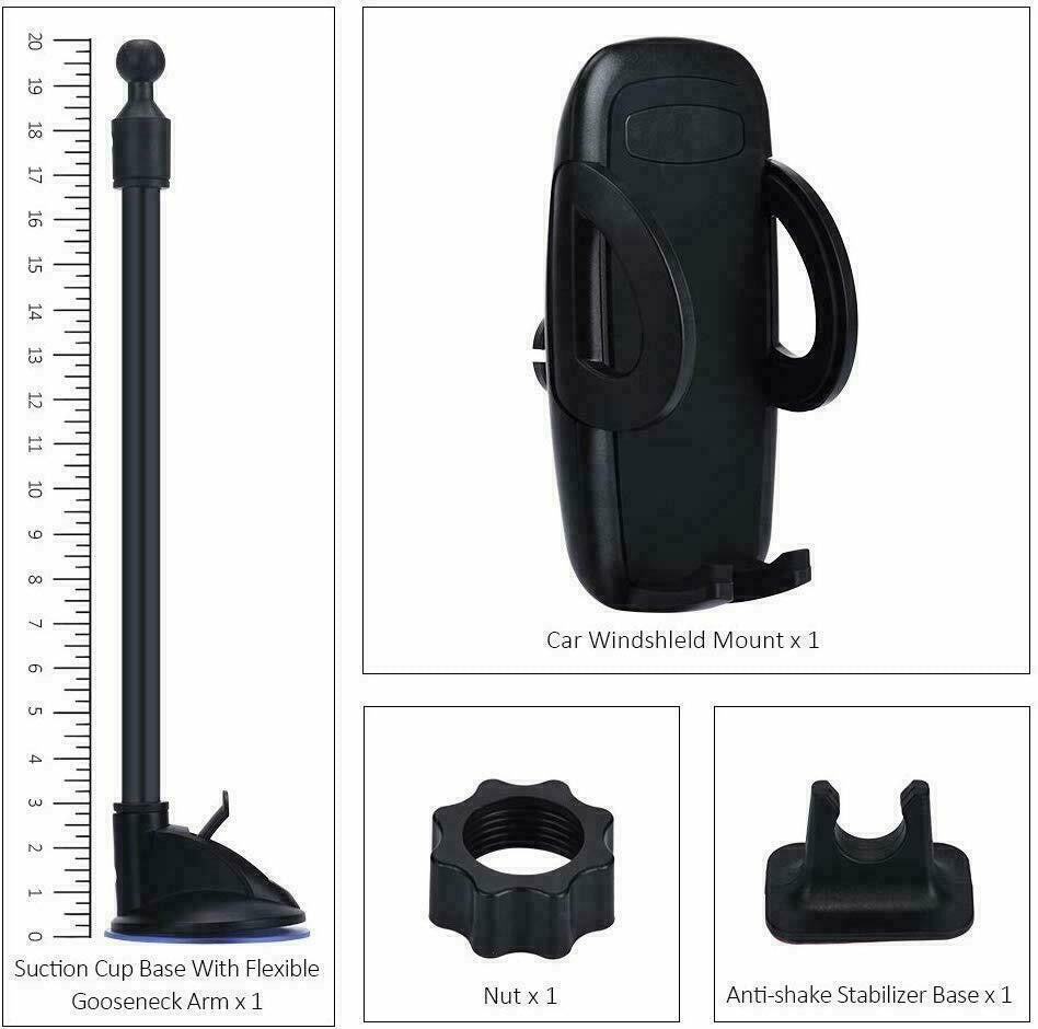 UNIVERSAL LONG ADJUSTABLE ARM CAR MOBILE PHONE HOLDER 30CM