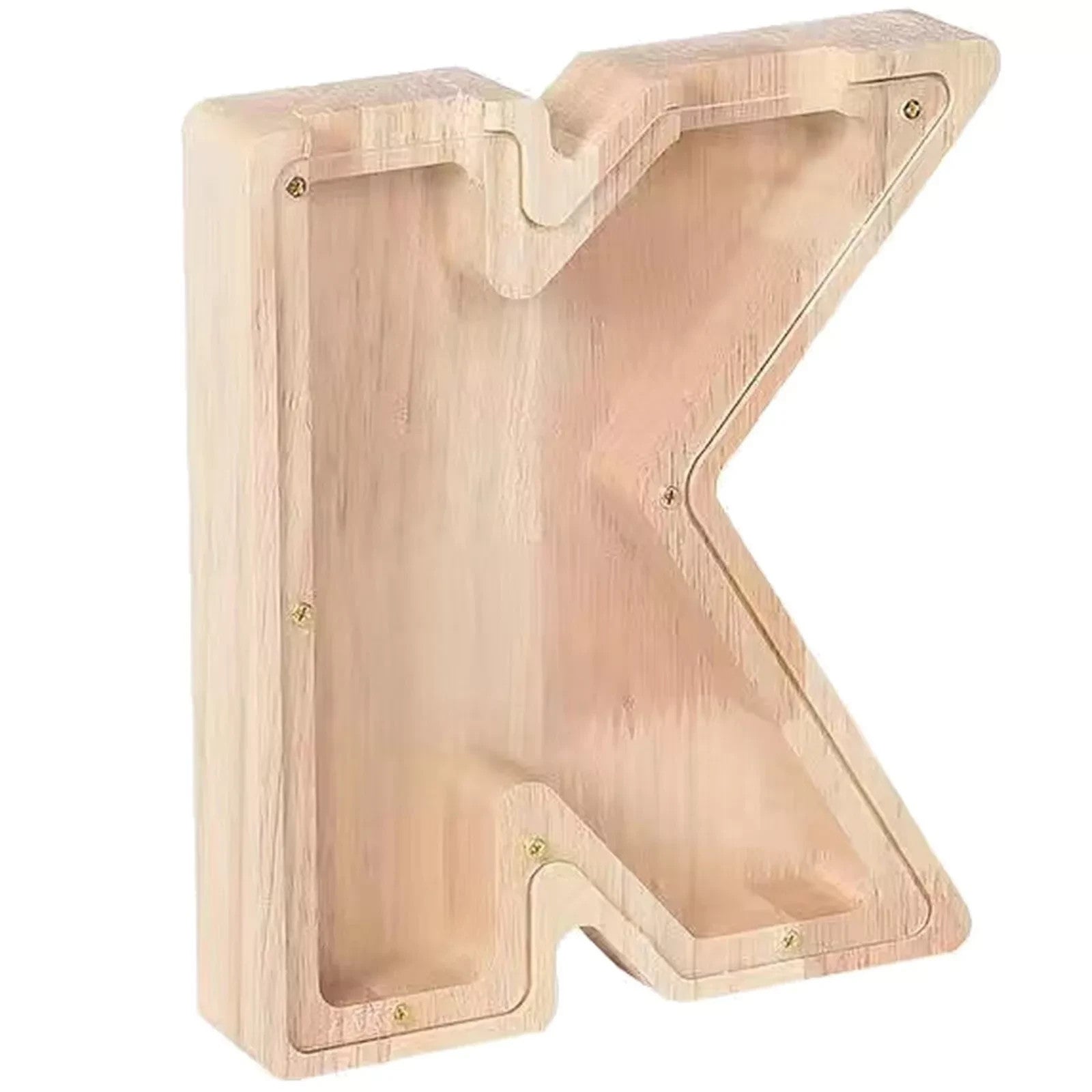 Wooden Letter Money Box A-Z - Standing Letters & Symbols Coin Saving Boxes