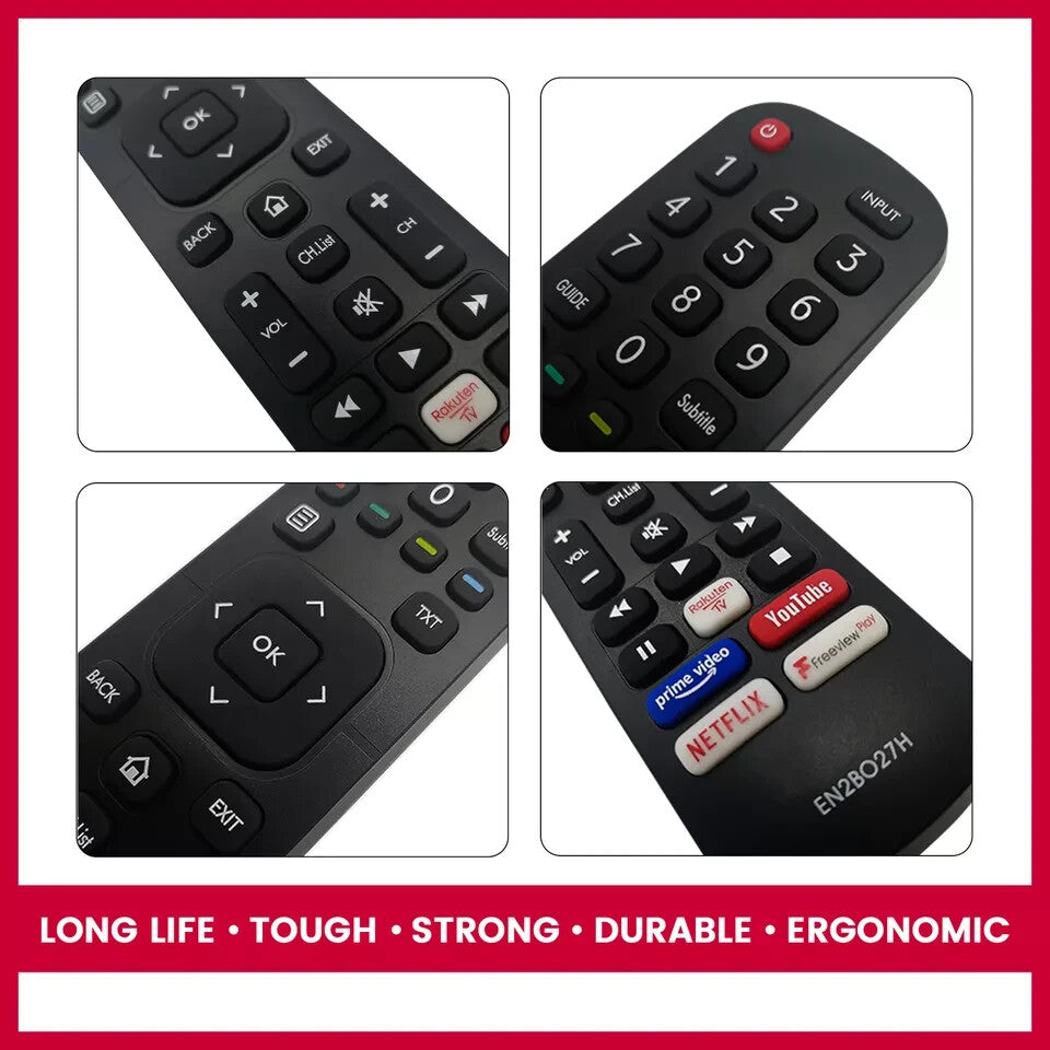 NEW Hisense TV Remote EN2BC27 Replacement for Hisense LED TV with NETFLIX YouTub