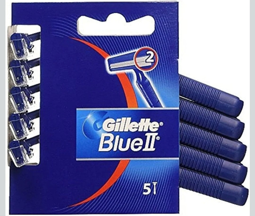 10x Gillette Blue 2 Disposable Men's Razor (2 x Pack), 5 Count Each Pack. New