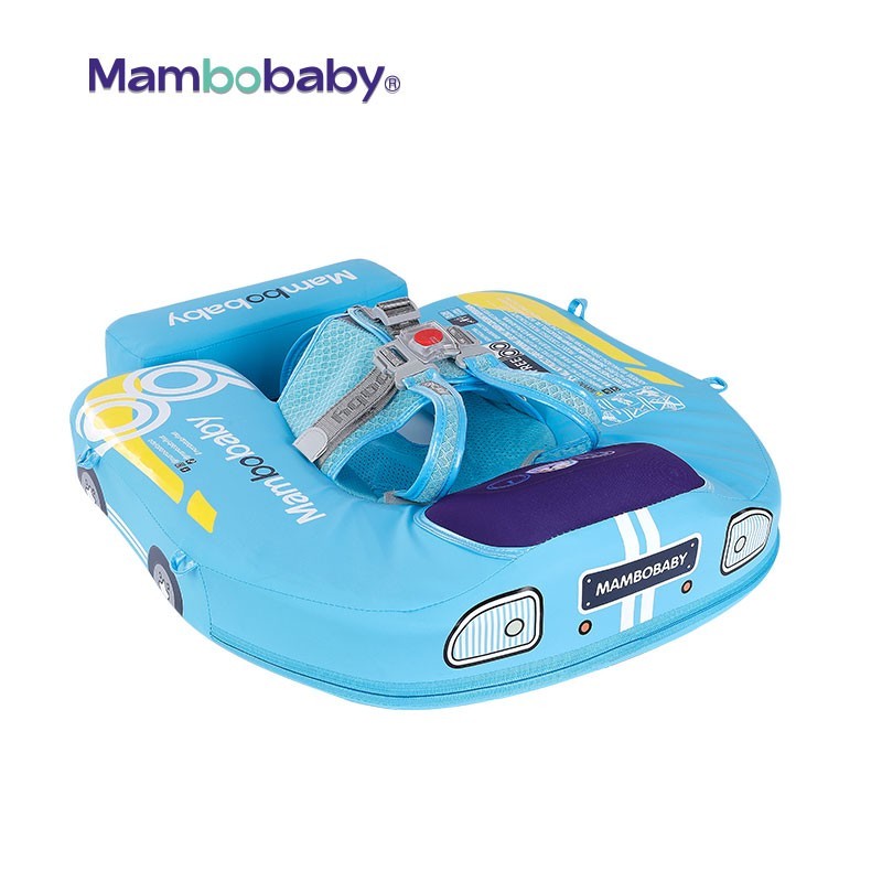 Mambobaby Car Design Baby Float with Canopy, Tail–Pink Non-Inflatable 3-24 Month