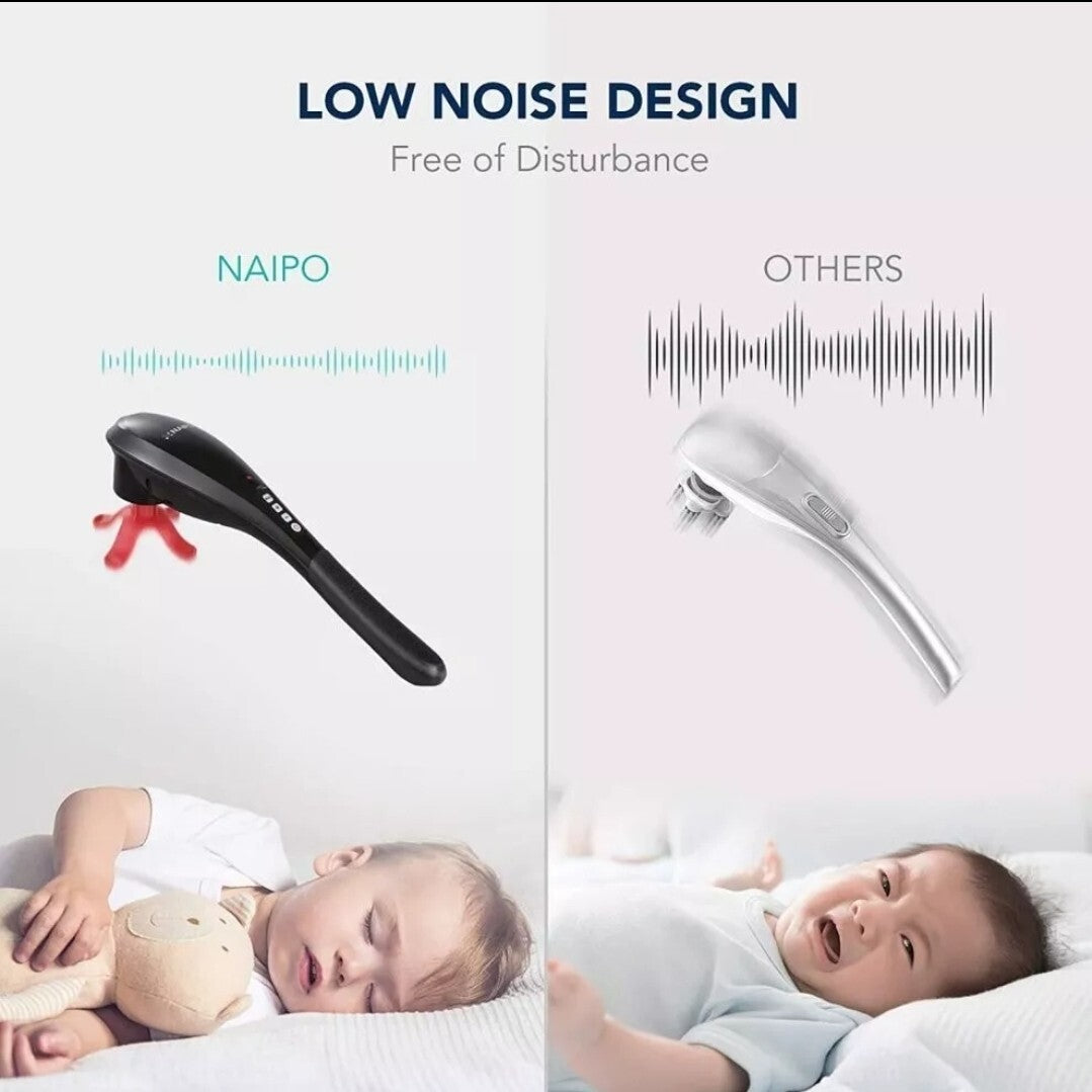Naipo Cordless Handheld Massager Electric Back Massagers Percussion Deep Tissue
