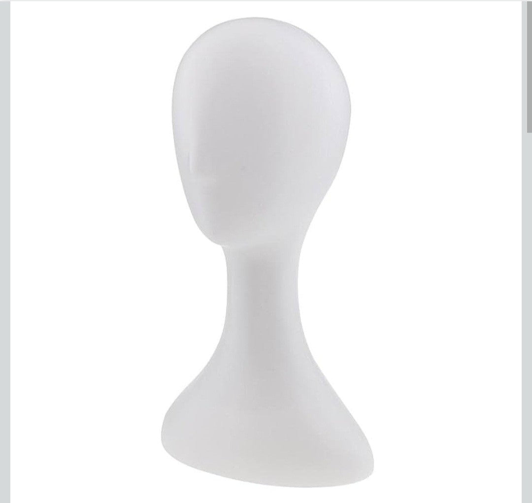 Abstract  Manikin Head for Hat Headset/Glasses /Hair Display Stand WHITE COLOUR