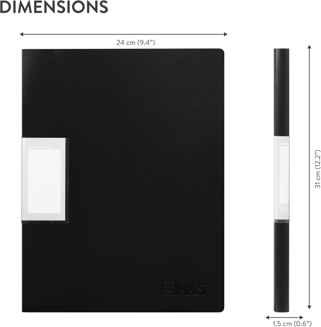 Pack Of 5 x 30 Pocket A4 Display Book Size A4 Presentation Folder In BLUE Colour