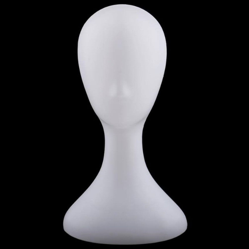 Abstract  Manikin Head for Hat Headset/Glasses /Hair Display Stand WHITE COLOUR