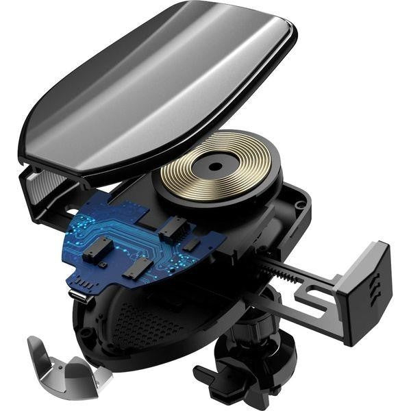 Wireless Car Charger Mount 10W  Automatic Clamping Phone Holder  2-in-1