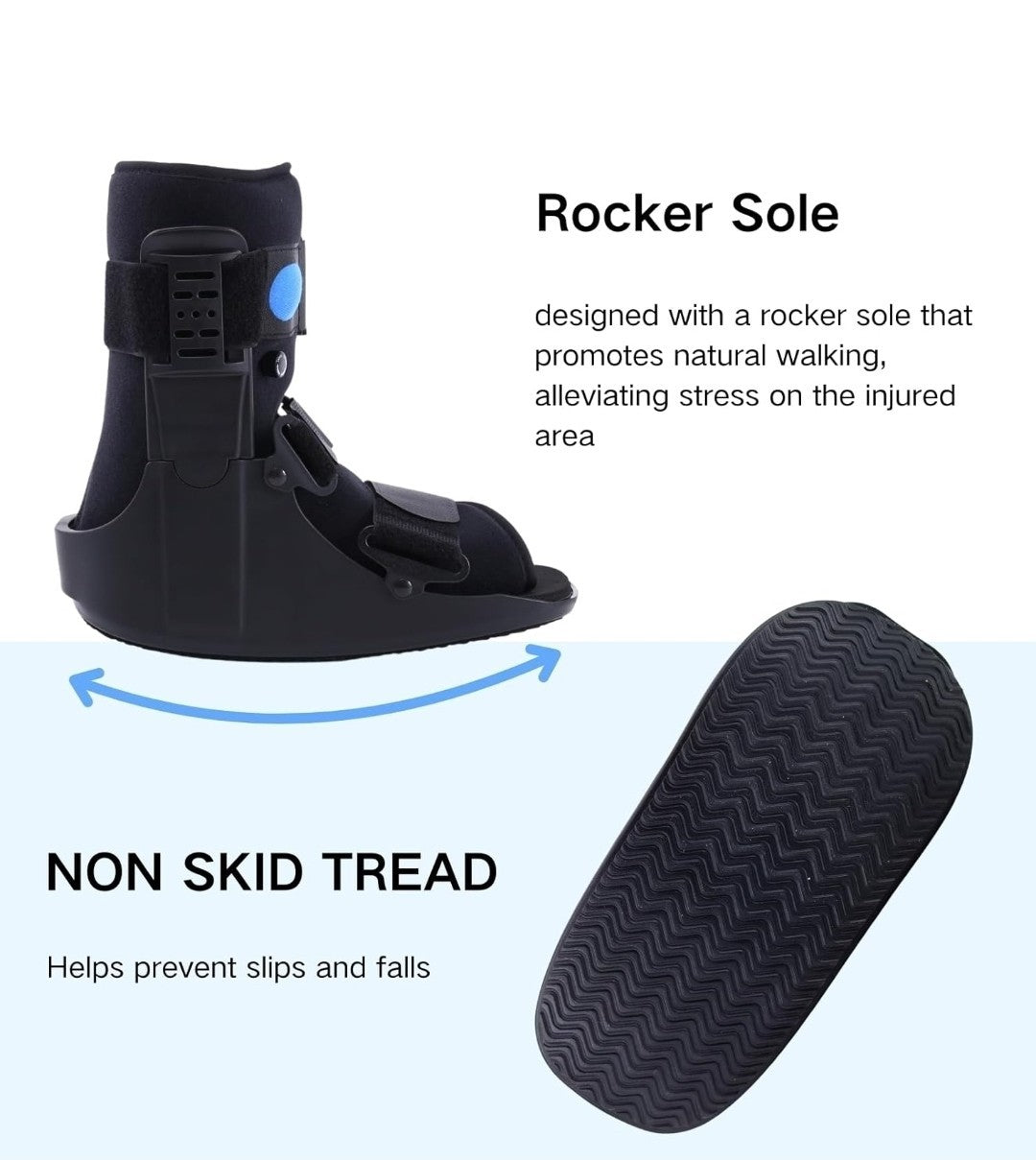 Mathgetin Air Walker Fracture Boot – Inflatable Orthopaedic Walking Boot Small