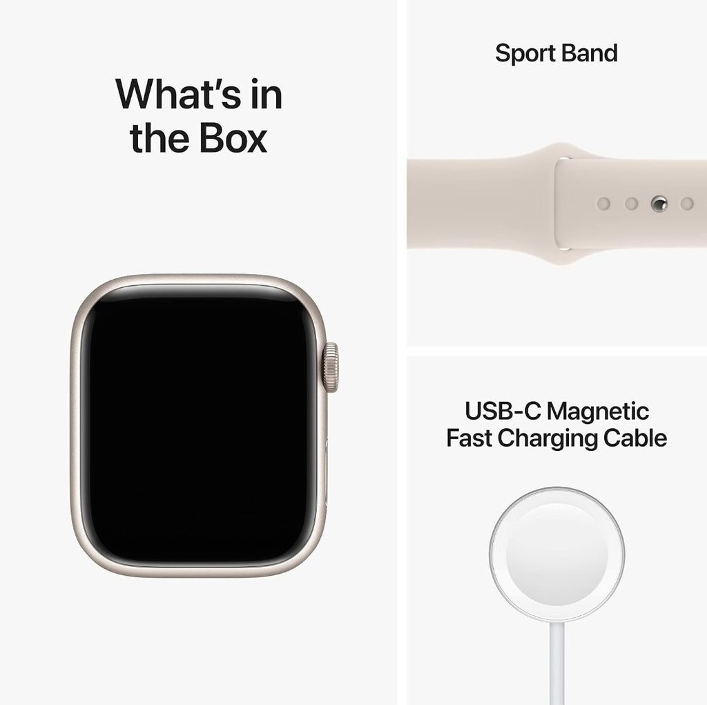 New Apple Watch Series 8 45mm Gold Stainless Steel GPS + Cellular (Model A2775).
