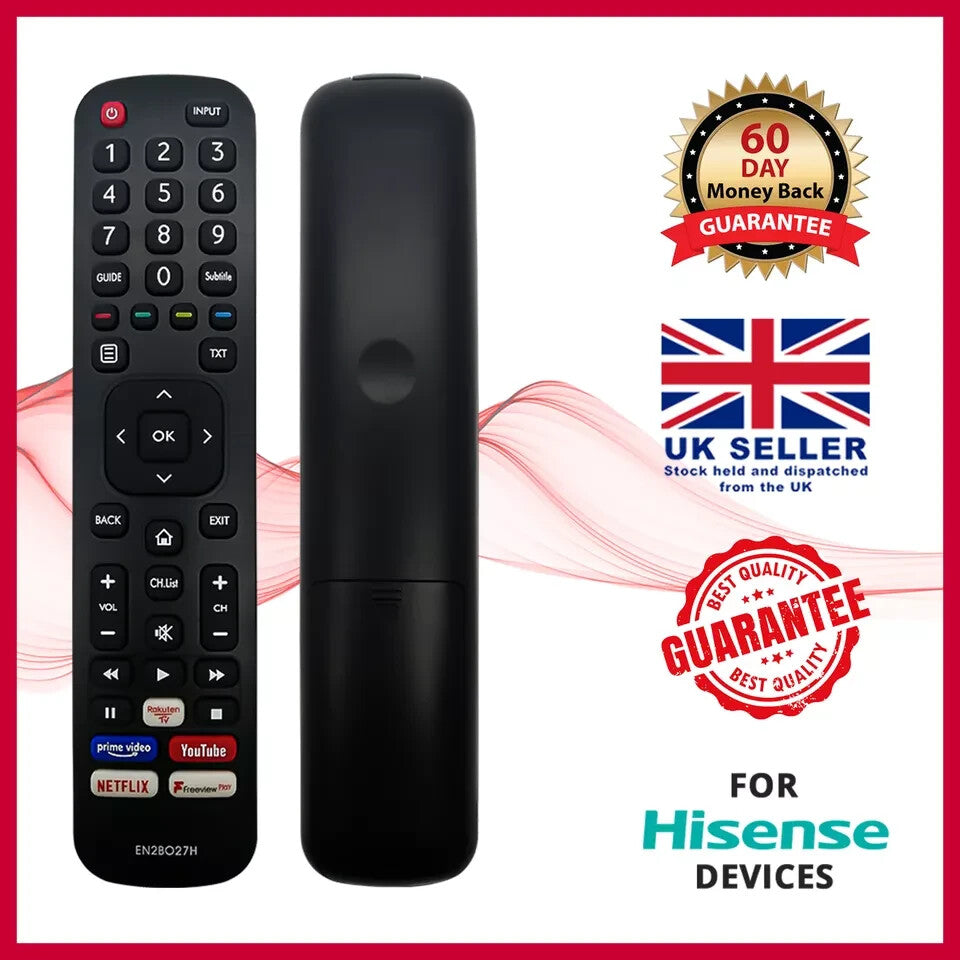 NEW Hisense TV Remote EN2BC27 Replacement for Hisense LED TV with NETFLIX YouTub