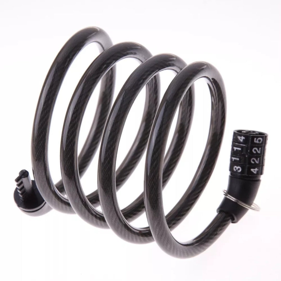 4 Digit Combination Steel Cable Bike Lock – 80cm, Heavy Duty Security 8mm Steel 