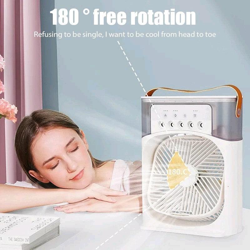 Portable Mini Air Cooler Mist Fan Humidifier – 3-in-1 Cooling Power for Any Room