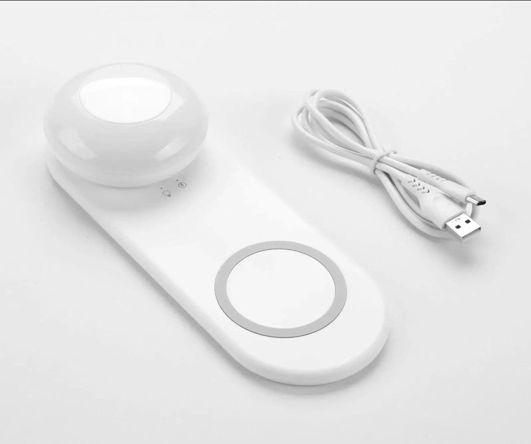 Link2Home Portable Wireless Smart Phone Fast Charging Station with Night Light