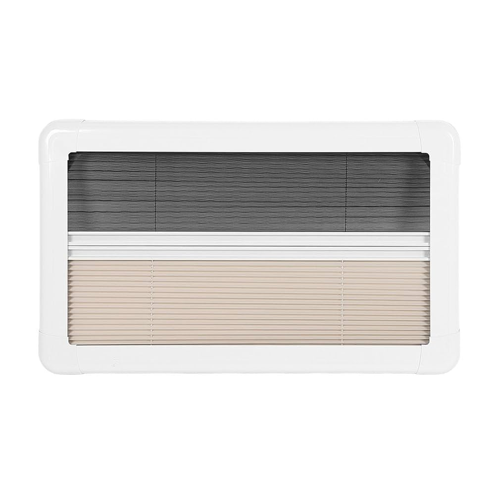 RV Pleated Interior Window Blind 106x56cm Privacy Curtain with Insect Screen