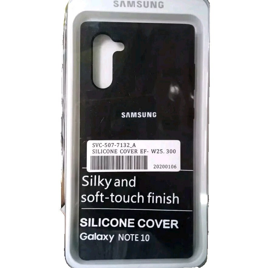 Samsung Official Genuine Silicone Case for Galaxy Note 10, Silicone Cover, Black