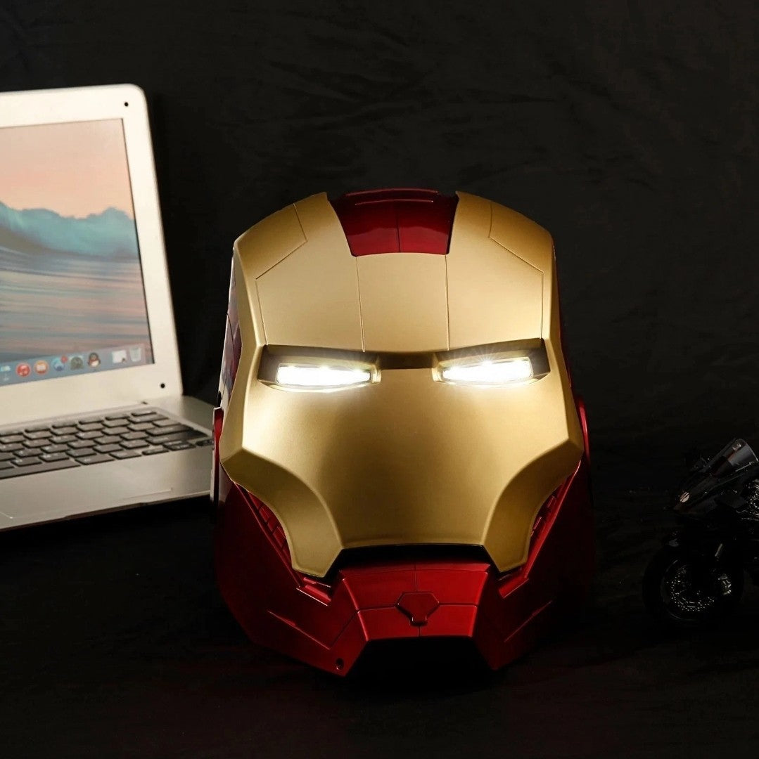 Iron Man 1:1 Cosplay Helmet Marvel Avengers Wearable Led Light Ironman Mask New