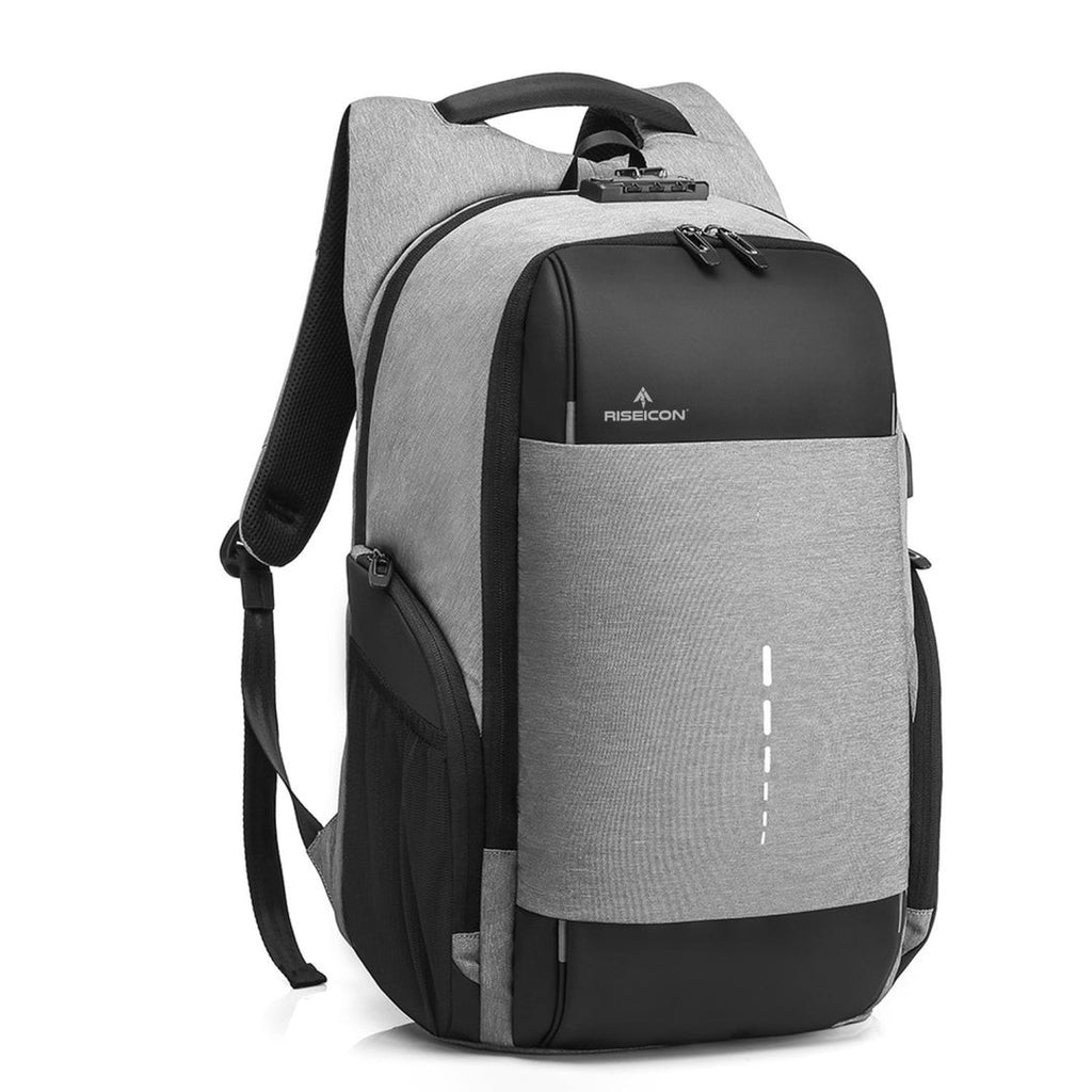 New Riseicon Liberty 1 Grey - Anti theft USB charging waterproof laptop backpack