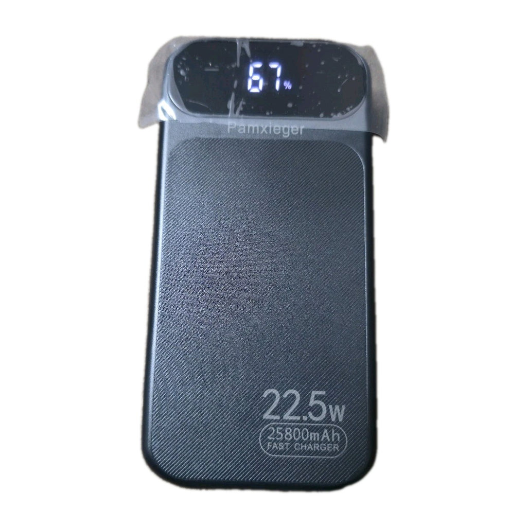 Super Fast Power Bank 25500mAh With Built-in Type-C And iPhone Cable + 3 Outputs