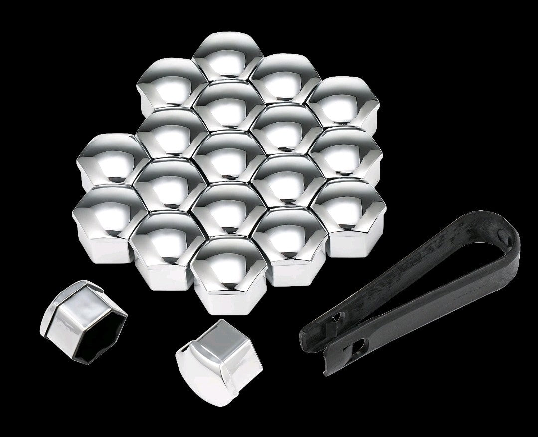 20pcs 21mm Hexagonal Nut Covers,Car Wheel Lug Nut Covers with Removal Tool Wheel