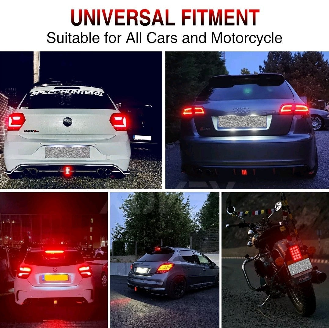 F1 Style 15 LEDs Light Brake Light 3rd Third Smoked Rear Stop Warning Tail Lamp