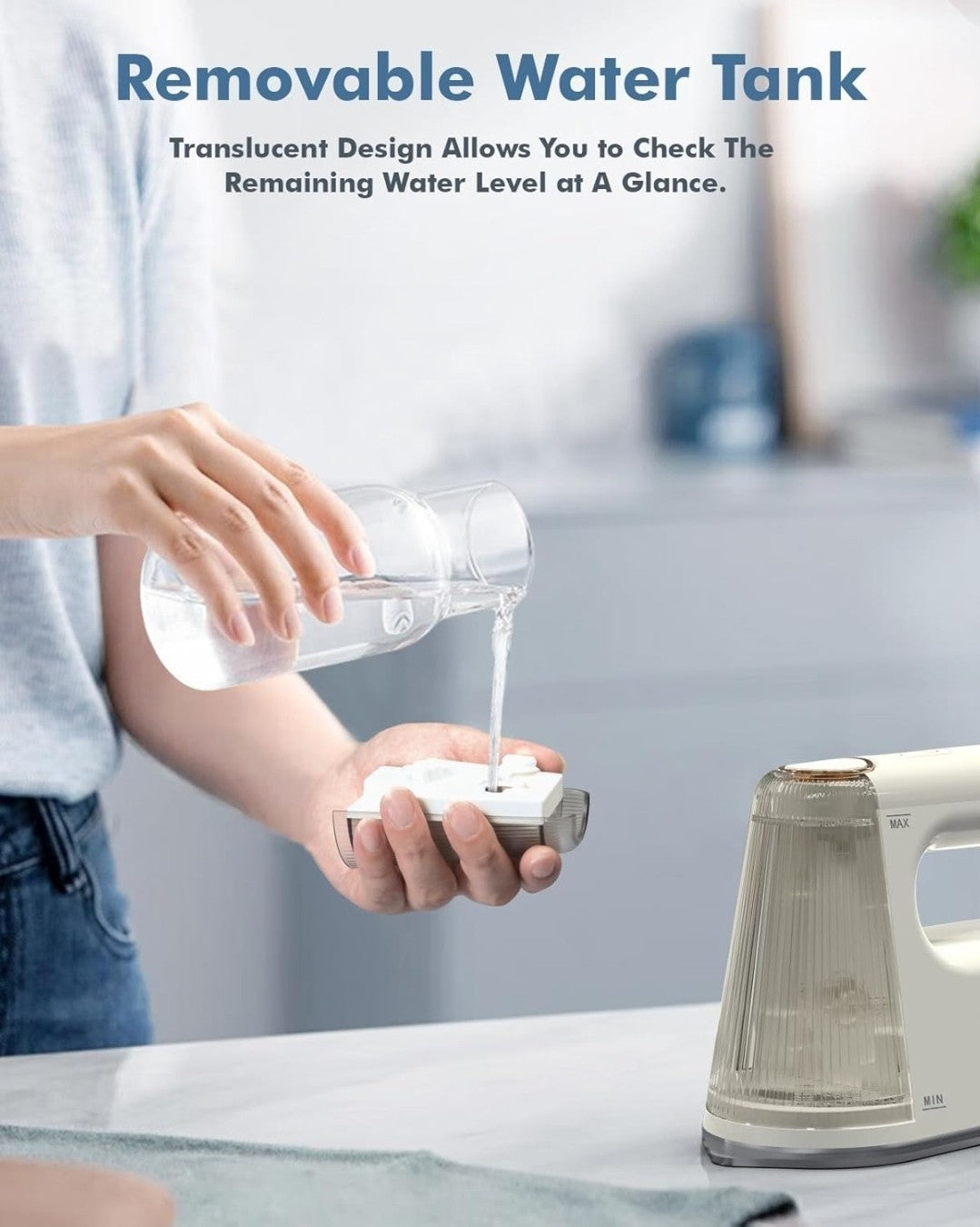Cosicosy 2-in-1 Handheld Clothes Steamer & Iron 1200W Portable Travel Garment