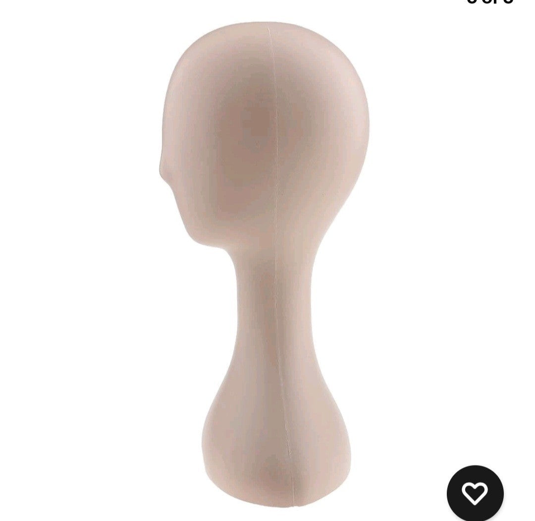 Abstract  Manikin Head for Hat Headset/Glasses /Hair Display Stand SKIN COLOUR
