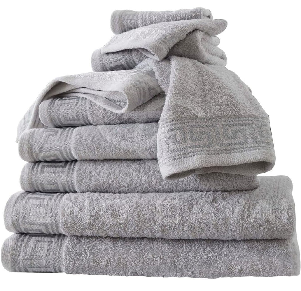 2 Pack Jumbo Bath Towel Sheets 80x170 cm 100% Premium Egyptian Cotton In Grey 