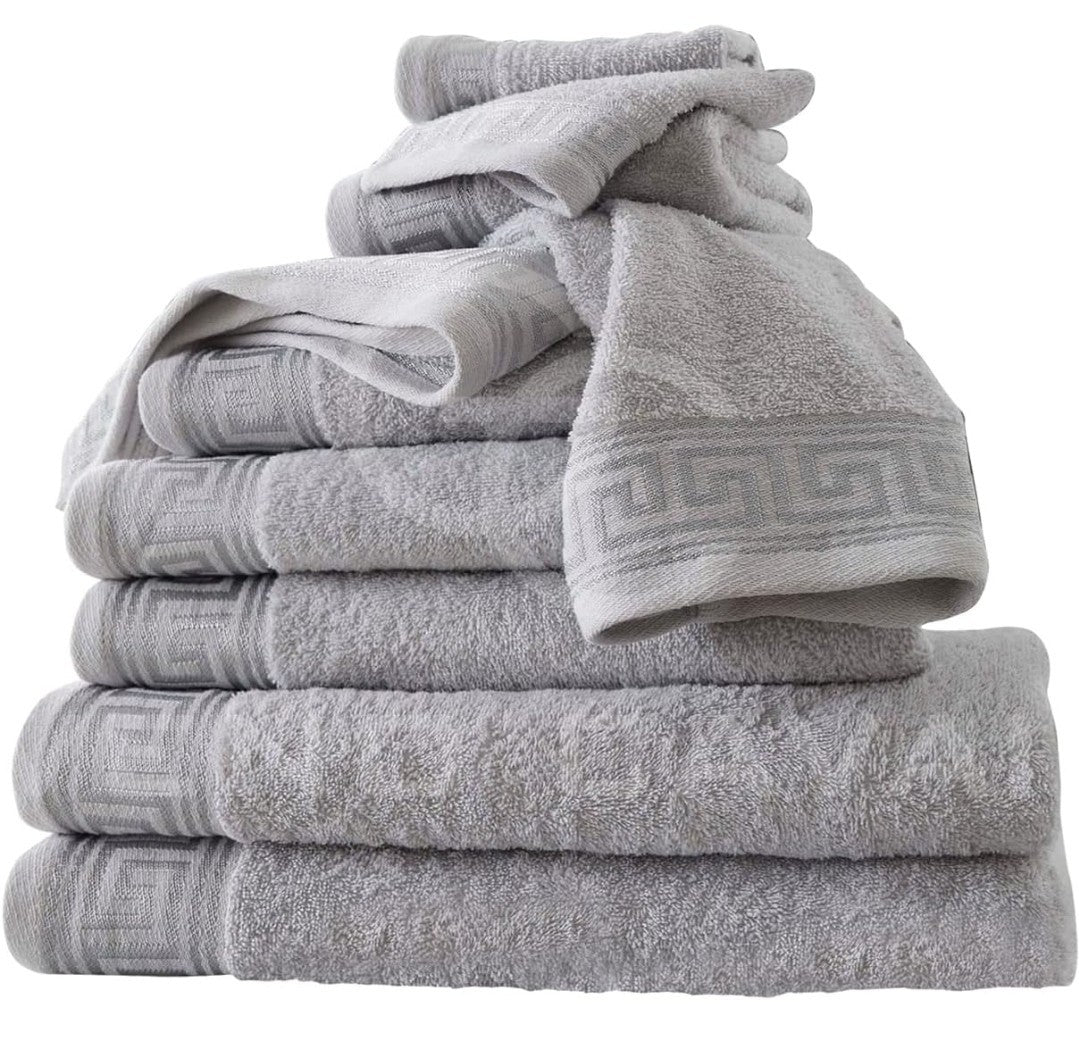 2 Pack Jumbo Bath Towel Sheets 80x170 cm 100% Premium Egyptian Cotton In Grey 