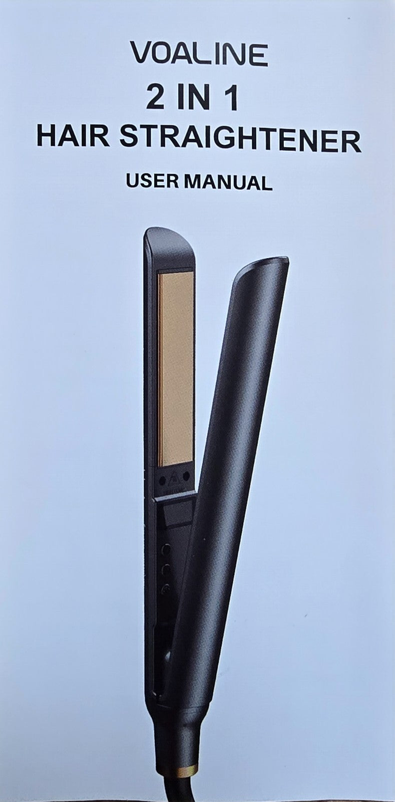Professional 2-in-1 Flat Hair Straightener and Curler for All Women Hairstyle 